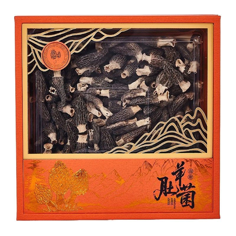 新款透明开窗羊肚菌包装盒100克250克干货羊肚菌礼品盒皮盒空盒子,淘宝优惠券,粉丝福利购,淘宝优惠卷