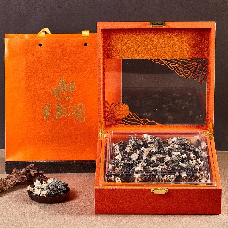 新款透明开窗羊肚菌包装盒100克250克干货羊肚菌礼品盒皮盒空盒子,淘宝优惠券,粉丝福利购,淘宝优惠卷