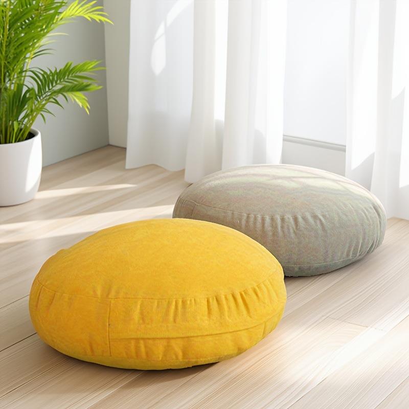 Japanese style cushion fabric thickened round tatami mat bay window mat linen floor cushion futon meditation butt cushion