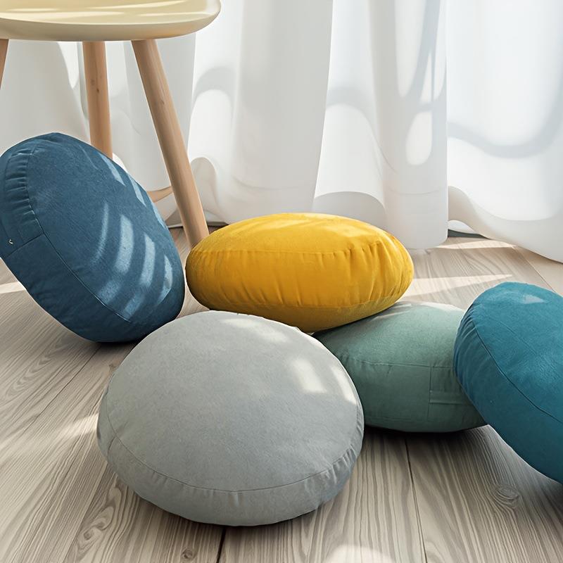 Japanese style cushion fabric thickened round tatami mat bay window mat linen floor cushion futon meditation butt cushion