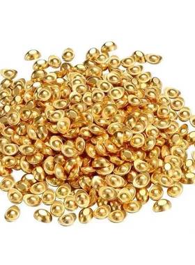 实心小元宝摆件迷你金条小金元宝道具聚宝盆配饰招财工位装饰