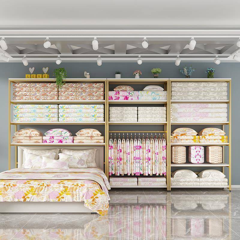 家纺货架展示架四件套床上用品陈列架被子枕芯展架布料窗帘置物架 - 图2