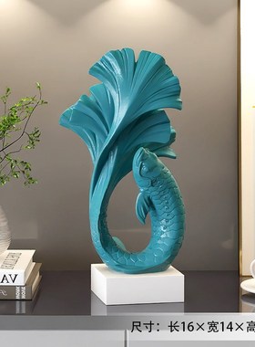 年年有余办公室桌面锦鲤摆件如鱼得水F玄关酒柜装饰品开业乔迁礼