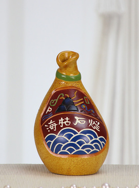 吉祥福寓意桌面小摆件q陶瓷工艺品客厅电视柜博古架酒柜书柜装饰