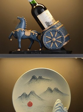 新中式高档摆件葫芦假p山高端大气装饰品工艺客厅博古架办公室书