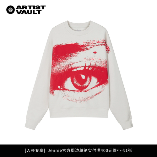 Jennie官方周边Ruby一周年快闪同款Ruby Eye圆领卫衣 - 图0