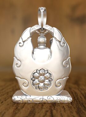 祖师项链3D立体银天纯银项坠尊吊坠男女老道德本命年上太君泰佛像