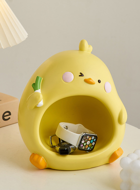 小鸭子钥匙收f纳摆件入户门口玄关客厅鞋柜家居装饰品乔迁新居礼