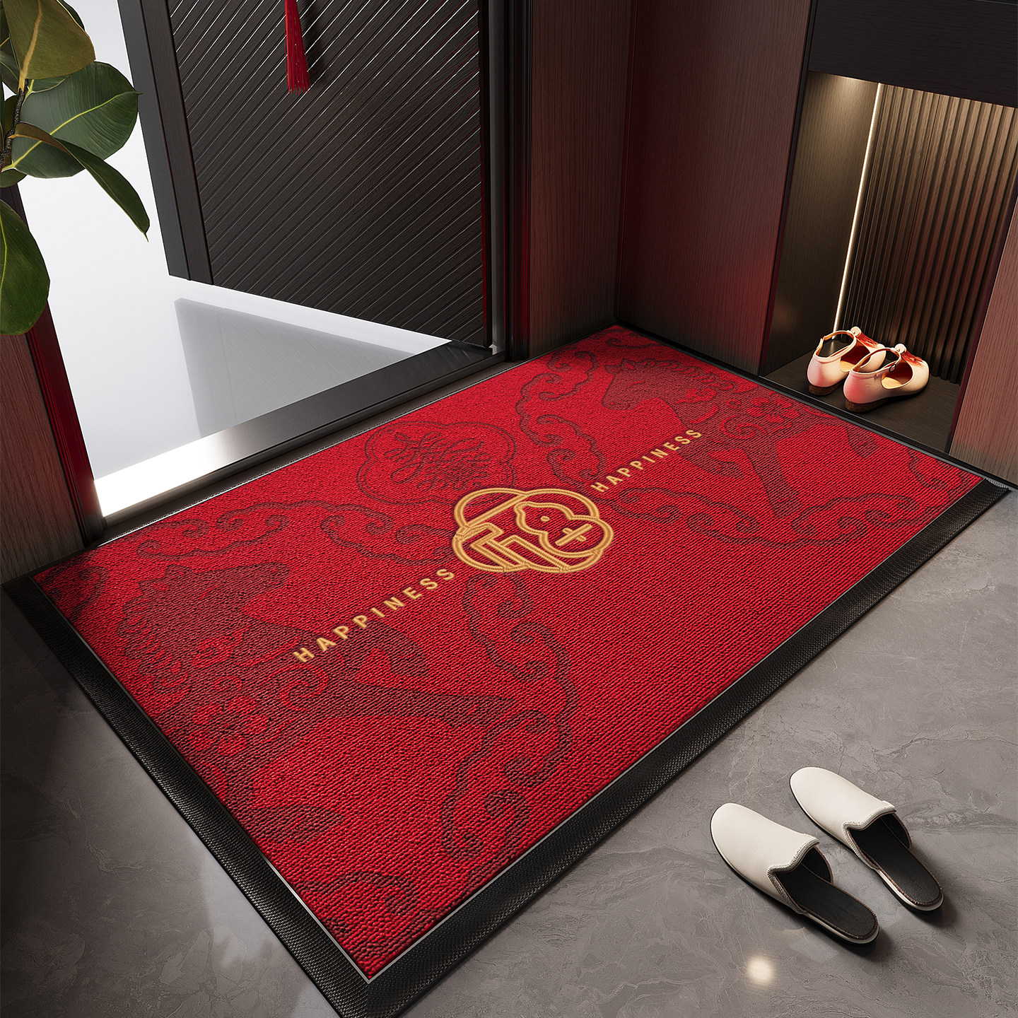 入户门地垫玄关进门防滑脚垫马年红色大门口除尘耐磨耐脏除尘地毯,淘宝优惠券,粉丝福利购,淘宝优惠卷