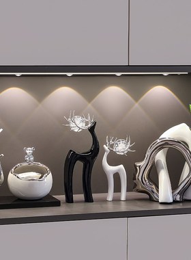 福鹿装饰摆件轻奢高档客厅玄关酒柜电视I餐边柜桌面工艺品乔迁礼