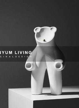 简约现代卡通动物摆件q样板房间玄关柜家居客厅桌面儿童房软装饰