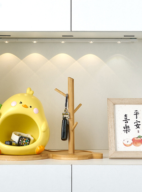 创意小鸡a入户玄关钥匙收纳摆件客厅桌面电视柜软装饰品乔迁送礼