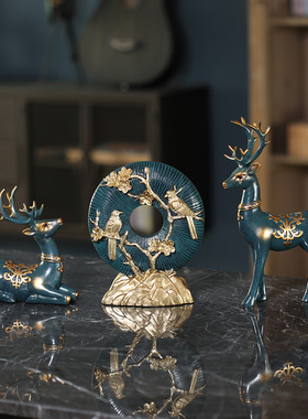 客厅装饰品e复古招财高级摆件轻奢高档电视酒柜玄关高端大气上档