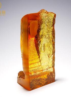 琉璃工艺品摆件节节步步高升送领导升职礼物男办公室水晶商务礼品