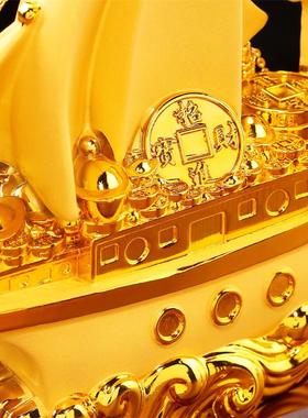 一帆风顺帆船摆件新中式客厅办公室装饰工艺品乔迁搬家开业礼品