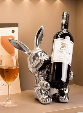 轻奢牛气冲天红酒架摆件家居客厅酒柜餐柜N酒托装饰品乔迁礼物