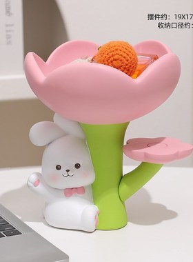 入户玄关钥匙收纳兔子摆件客厅桌面家居装饰品搬家乔迁Z新居送礼