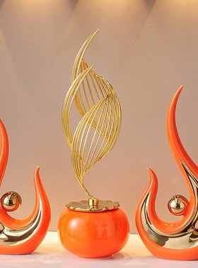 电视柜摆件高端大气上档次轻奢高档家居客厅玄关酒柜W装饰品工艺