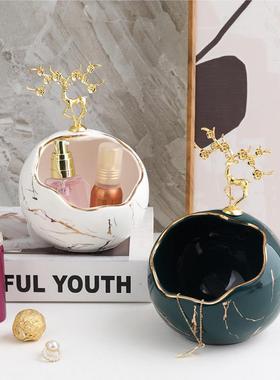 钥匙收纳摆件放门口入户鞋柜玄关客厅酒柜现代轻奢置物架装饰礼品