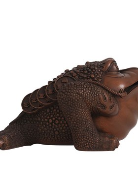 铜之韵紫铜金蟾蜍摆件纯铜家居装饰品室内桌面客厅摆设 开业礼品