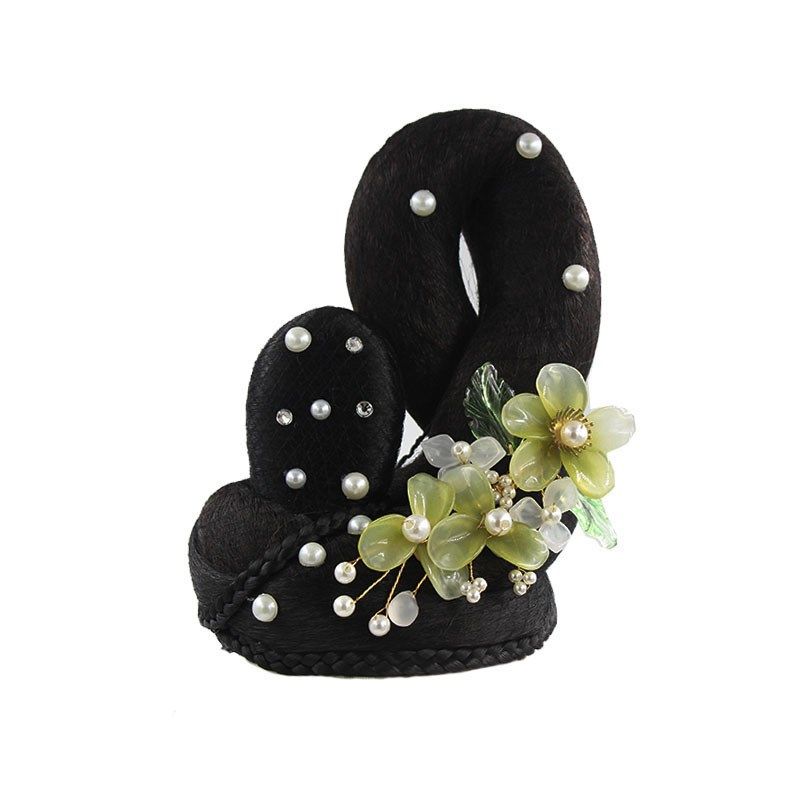 古典舞发饰中国风舞蹈表演头饰发夹古装演出发包女孩假发配饰发髻,淘宝优惠券,粉丝福利购,淘宝优惠卷