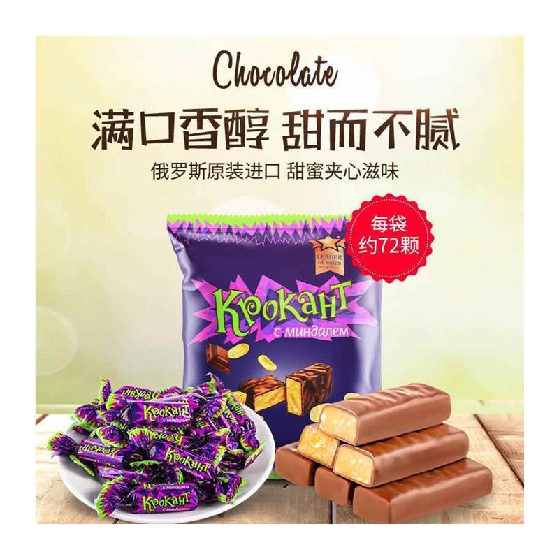 俄罗斯原装进口紫皮糖KDV正品夹心巧克力结婚喜糖果混合糖零食品 - 图3