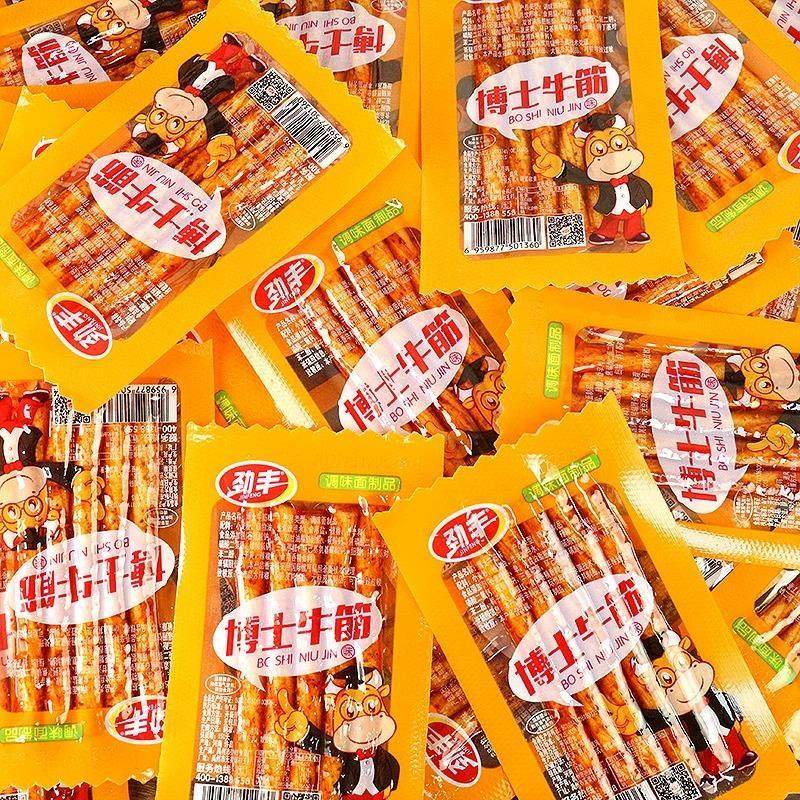 劲丰博士牛筋辣条50包零食小吃休闲食品经典面筋小素牛筋儿时怀旧,淘宝优惠券,粉丝福利购,淘宝优惠卷