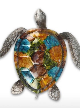 TOOARTS乌龟壁挂红色彩色蓝色 工艺品摆件创意家居摆件装饰庭院