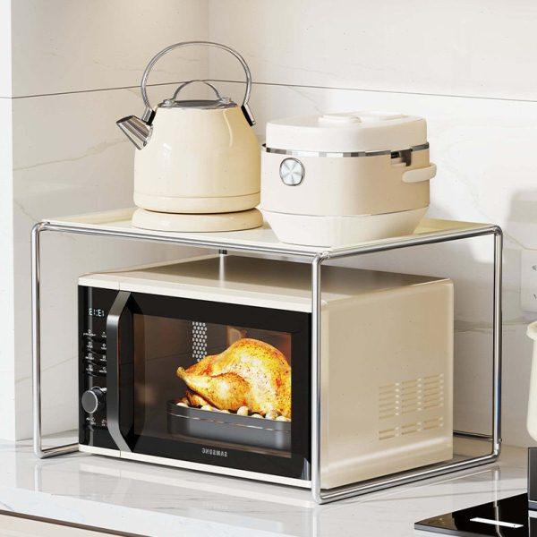 厨房置物架台面微波炉上方杂物架多功能烤箱支架油盐酱醋收纳神器,淘宝优惠券,粉丝福利购,淘宝优惠卷