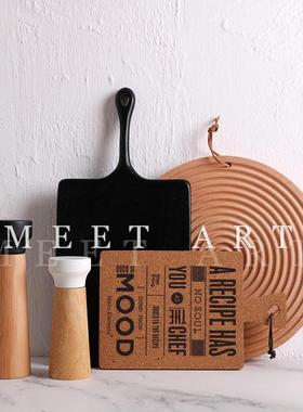 样板间厨房摆件 橱柜展厅木制胡椒研磨器饰品 餐厅餐桌饰品摆件