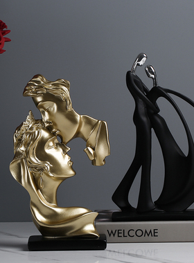 思考人生现代简h约抽象人脸艺术摆件家居酒柜装饰品客厅电视柜摆