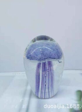 家艺术创意手工琉璃小礼品摆件水母摆件水晶系列