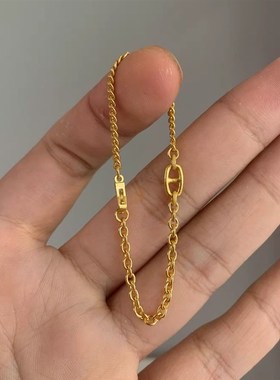 钛钢不掉色猪鼻子手錬女轻奢小众高级感精致百搭高颜值时尚手饰