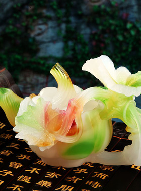 古法琉璃满玉琉璃清趣壶家居办A公室桌面摆件琉璃门厅祝福商务礼