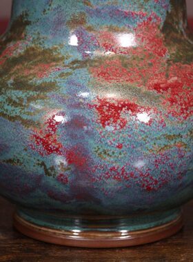 龙收藏卢钧釉李工艺装饰客厅尊陶瓷瓷摆件飞钧家居亚双博古架玄关