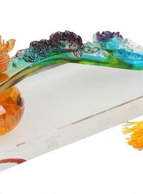 办公 法富贵古 商务礼品定制家居摆件琉璃如意摆件客厅工艺品