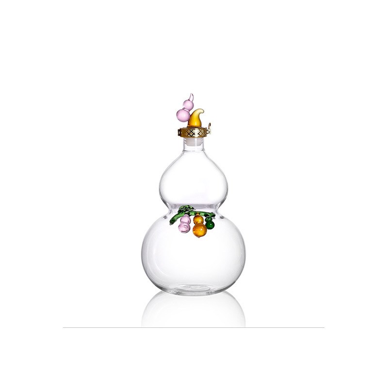 厂家现货手工吹制高硼硅创意酿酒瓶 人参泡酒瓶5斤葫芦玻璃泡酒瓶 - 图3