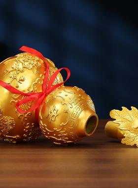 铜欣祥黄铜葫芦摆件家居装饰品摆设中式客厅玄关办公室工艺品摆件