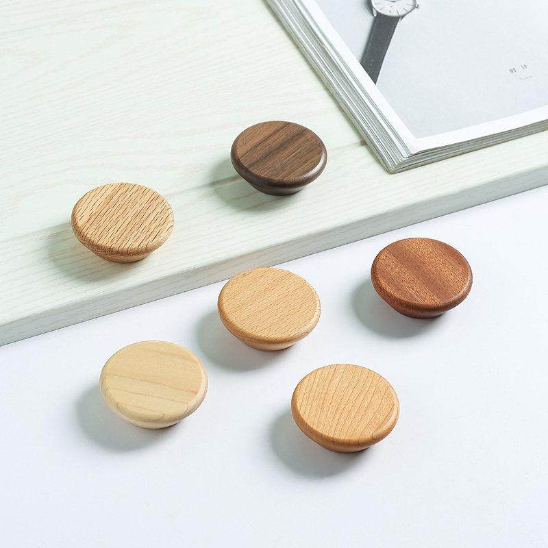 现代简约抽屉橱柜衣柜门实木拉手原木色榉木单孔圆形柜子木质把手,淘宝优惠券,粉丝福利购,淘宝优惠卷