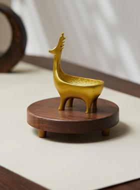 黑胡桃木底座实木基座工艺品花瓶托佛像摆台鱼缸中式摆件墩子定制