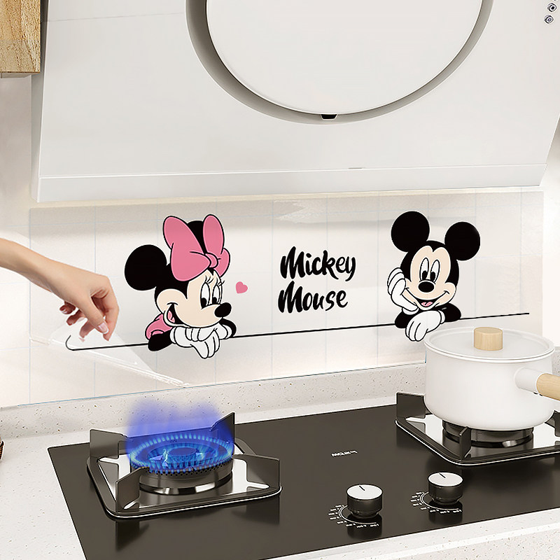 米奇厨房防油烟贴静电款灶台墙面墙纸防火耐高温油烟机保护贴画纸,淘宝优惠券,粉丝福利购,淘宝优惠卷