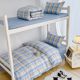 Class A students' complete cotton three-piece set 100 wash z cotton single quilt cover bed sheet hat dormitory bedding