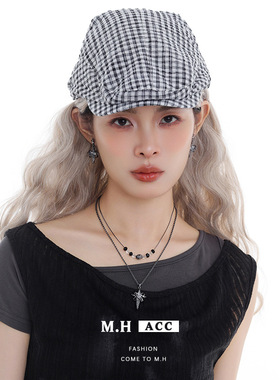 鱼头星星复古四星芒项链黑色时尚百搭饰品女生礼物叠戴暗黑风个性