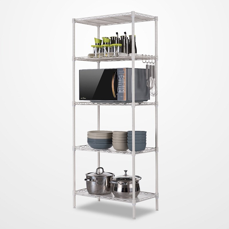 心家宜工厂直销厨房五层居家金属置物架 - 图0