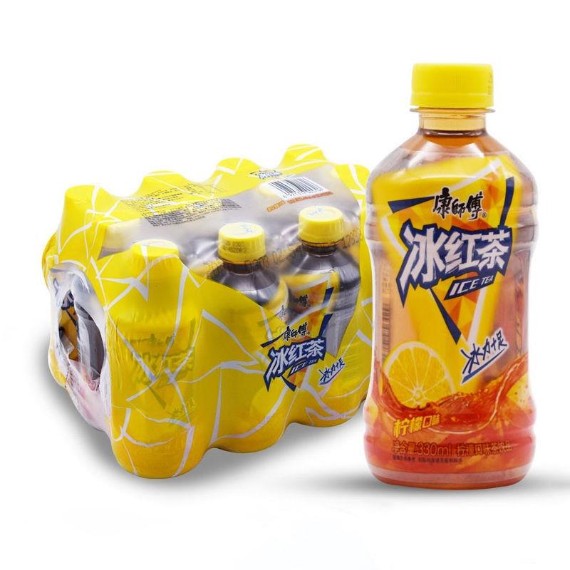 康师傅冰红茶330ml*12瓶柠檬味饮料夏季餐饮果汁饮品迷你小瓶yb - 图0