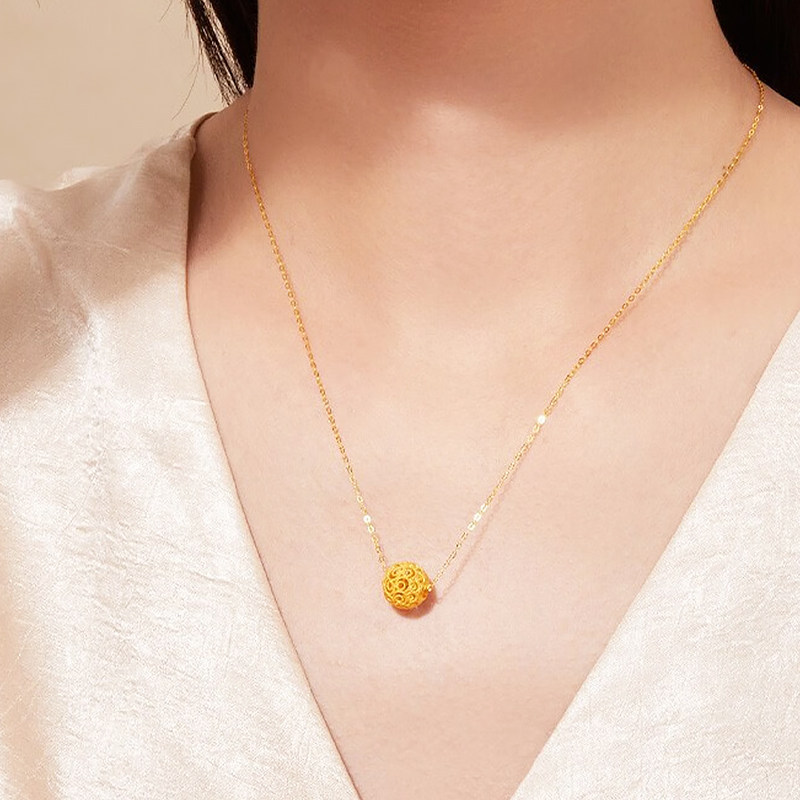 天美珠宝黄金转运珠999足金花丝绣球路路通吊坠生日礼物送老婆,淘宝优惠券,粉丝福利购,淘宝优惠卷