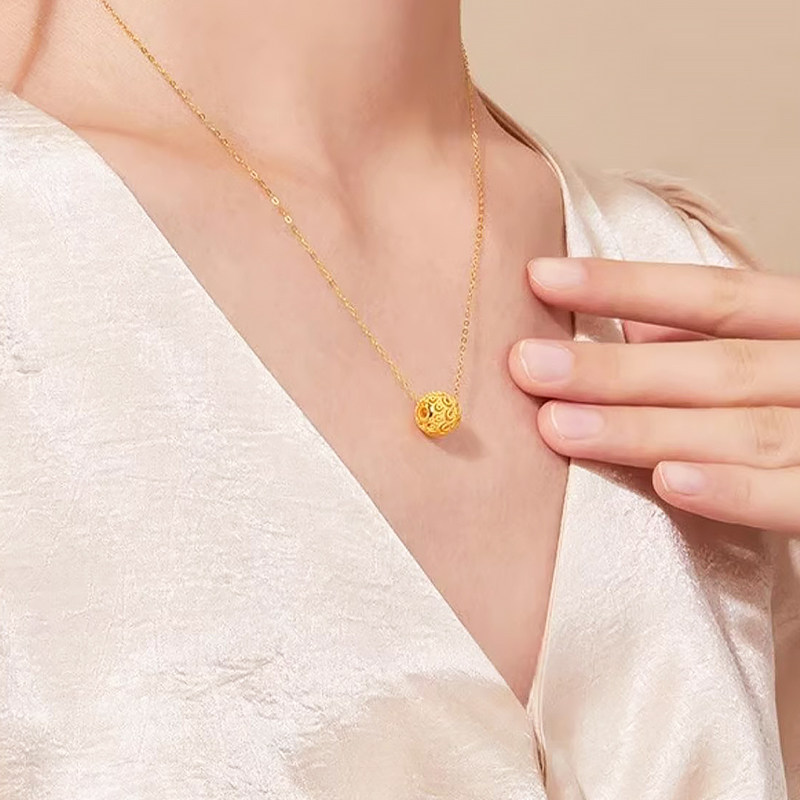 天美珠宝黄金转运珠999足金花丝绣球路路通吊坠生日礼物送老婆,淘宝优惠券,粉丝福利购,淘宝优惠卷