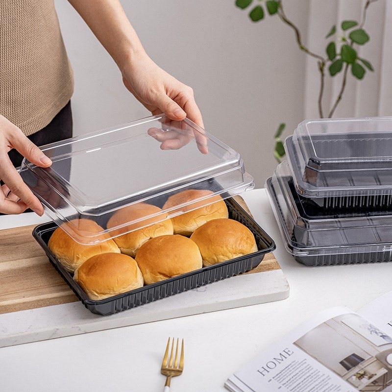 土鸡包装盒鸡仔饼蛋卷泡芙老婆饼黑底盒子糕点打包盒吸塑,淘宝优惠券,粉丝福利购,淘宝优惠卷