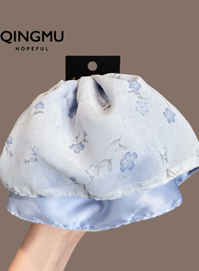 明媚黄色碎花裙摆抓夹女巨好看韩系后脑勺盘发夹固定高马尾夹发饰