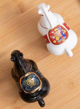 创意陶瓷小唐马摆件家用室内茶桌面摆设装饰品招财生肖马生日礼物